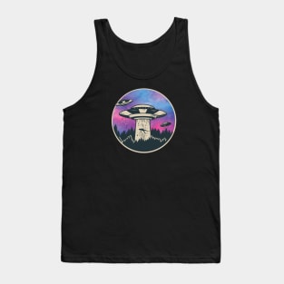 Aliens UFO Design, Galaxy Space T-Shirt, Astronomy Lovers Tank Top